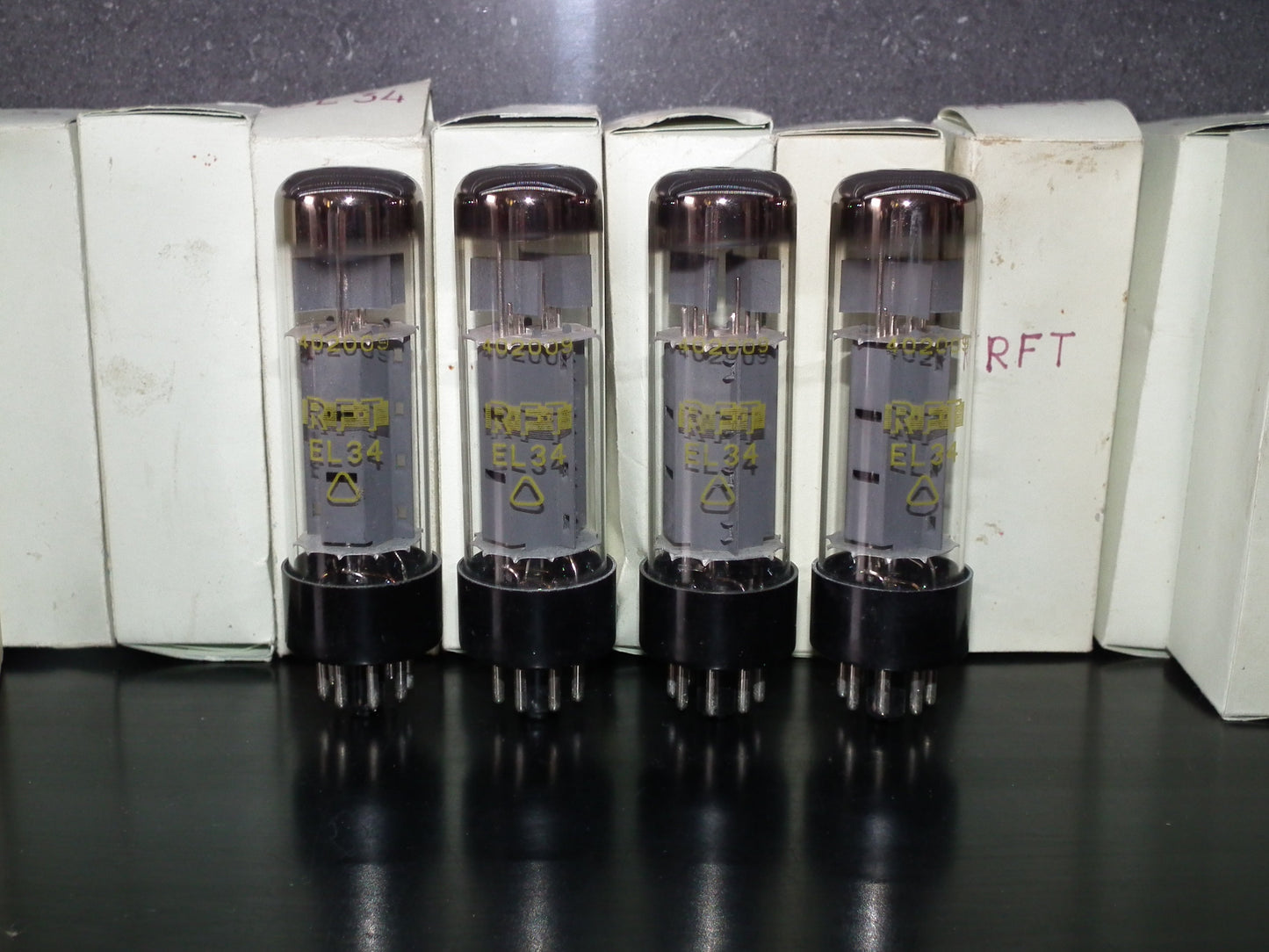 EL34 6CA7 RFT Germany NOS Platinum Matched Quad