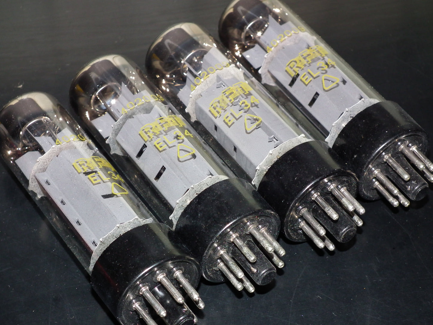EL34 6CA7 RFT Germany NOS Platinum Matched Quad