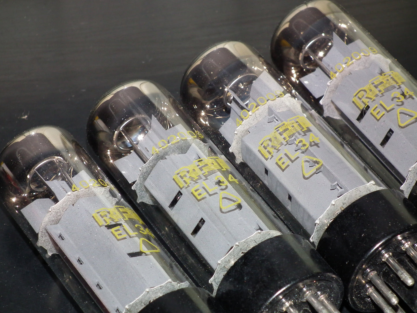 EL34 6CA7 RFT Germany NOS Platinum Matched Quad