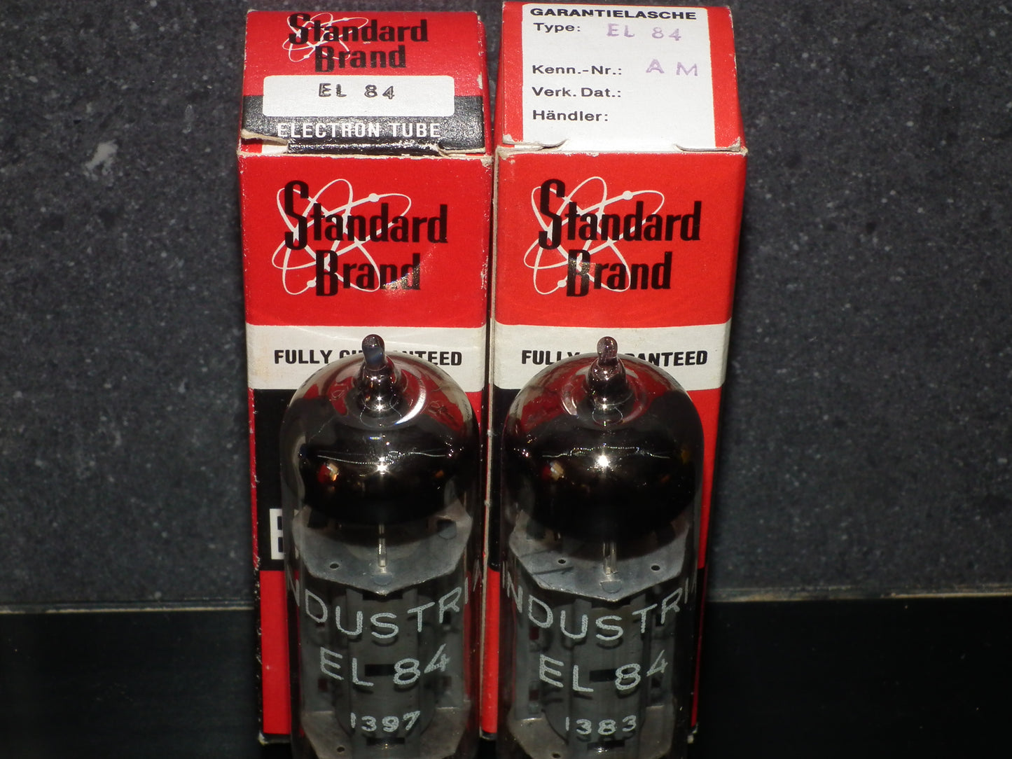 EL84 Standard Industrie Germany 6BQ5 NOS NIB matched pair from 70s