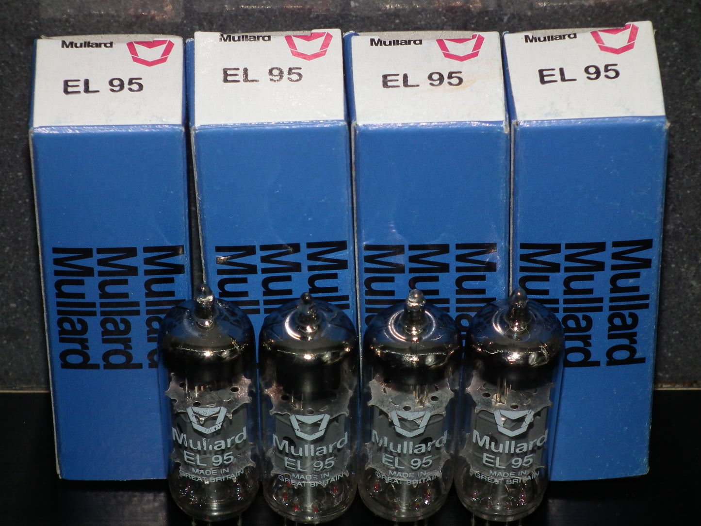 Platinum matched quad EL95 Mullard 6DL5 (4 tubes) NOS NIB