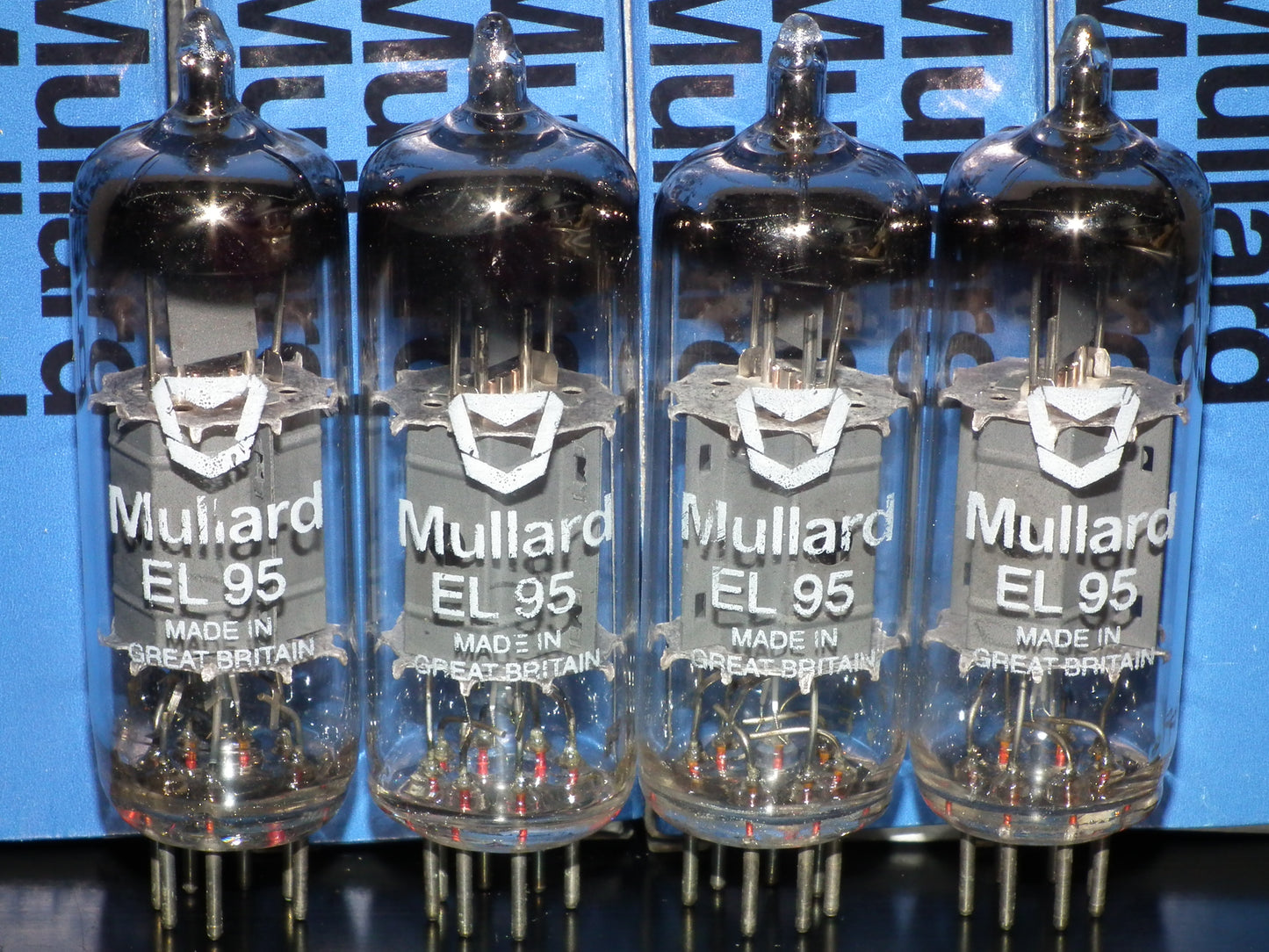 Platinum matched quad EL95 Mullard 6DL5 (4 tubes) NOS NIB