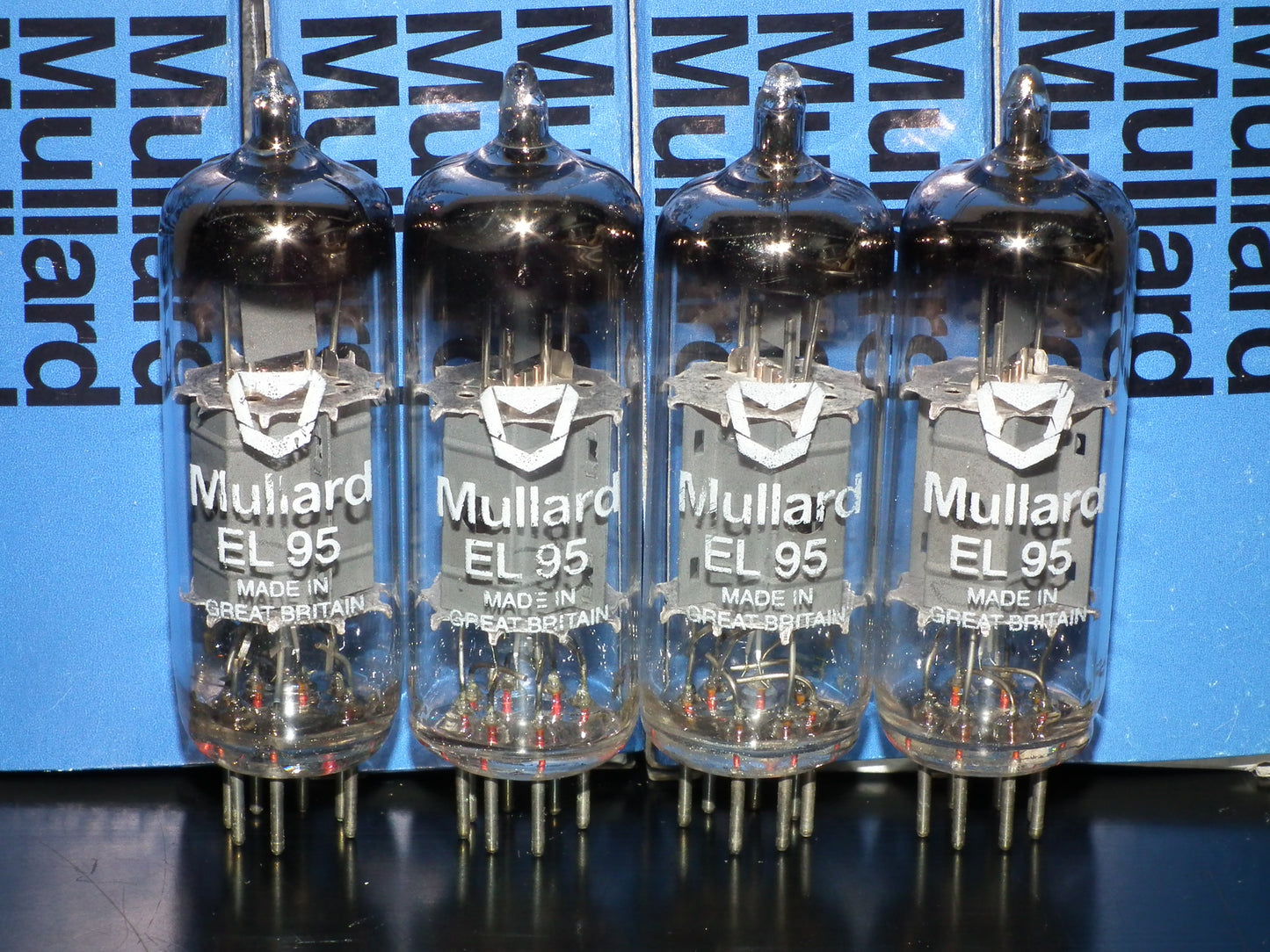 Platinum matched quad EL95 Mullard 6DL5 (4 tubes) NOS NIB