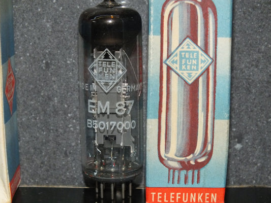EM87 Telefunken NOS NIB Magic Eye Tuning Eye Old European Tube Radio Receiver