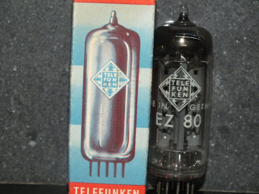 EZ80 Telefunken 6V4 NOS NIB diamond bottom Ulm plant