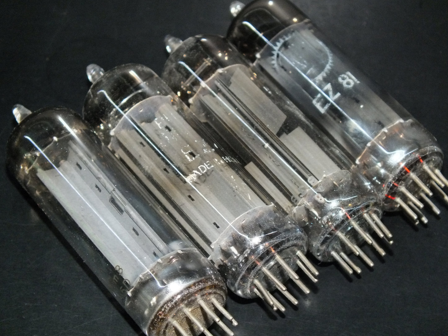 EZ81 Mullard Philips Valvo 6CA4 Square or D Getter 60s Tested