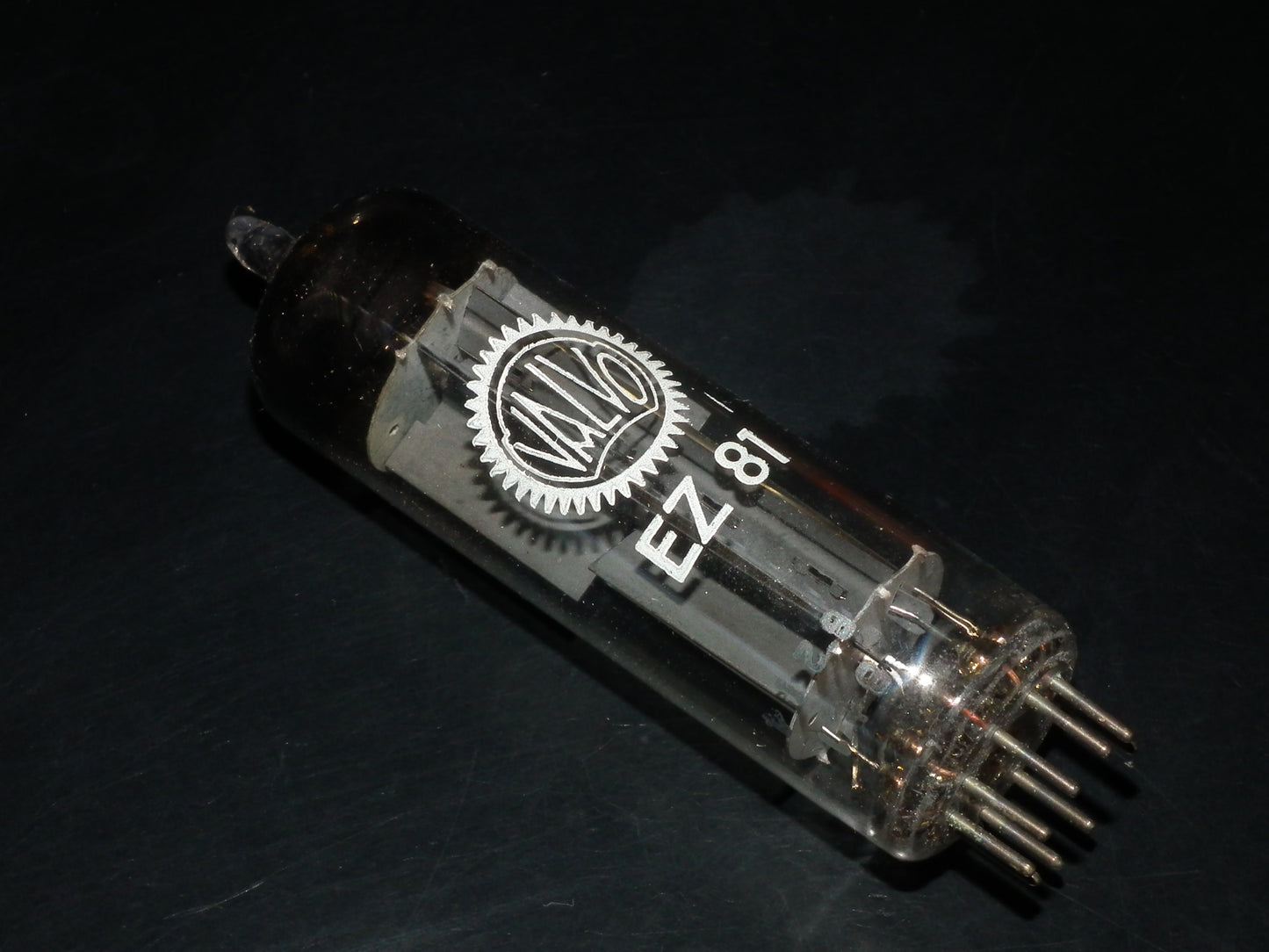 EZ81 Mullard 6CA4 NOS NIB Blackburn Square Getter VALVO Old Box