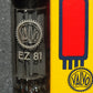 EZ81 Mullard 6CA4 NOS NIB Blackburn Square Getter VALVO