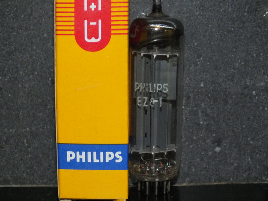 EZ81 Philips Mullard 6CA4 NOS NIB Inclined Getter