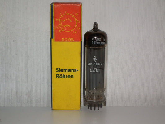 EZ81 Mullard 6CA4 NOS NIB Blackburn Square Getter Branded Siemens
