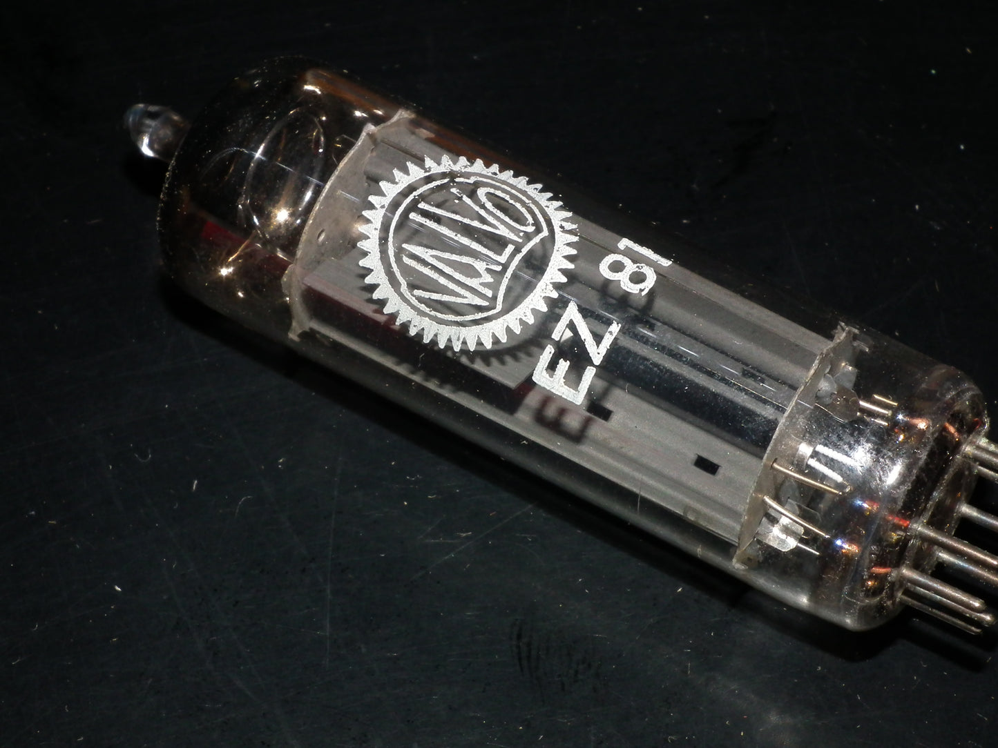 EZ81 Mullard 6CA4 NOS NIB Blackburn D Getter Rebranded Valvo