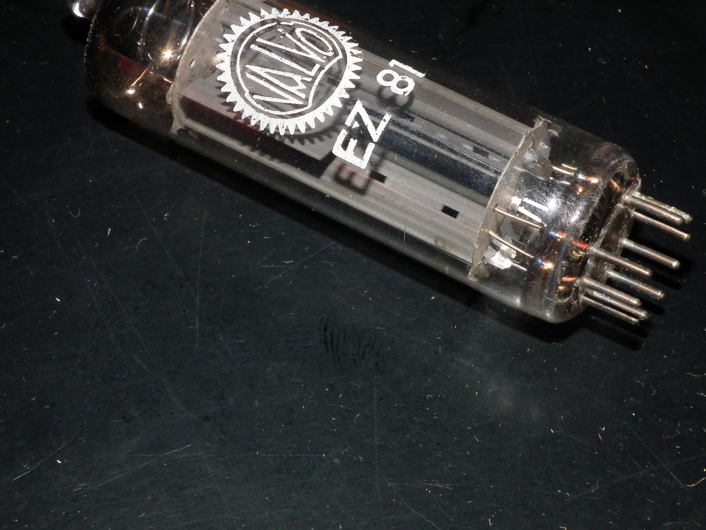 EZ81 Mullard 6CA4 NOS NIB Blackburn D Getter Rebranded Valvo