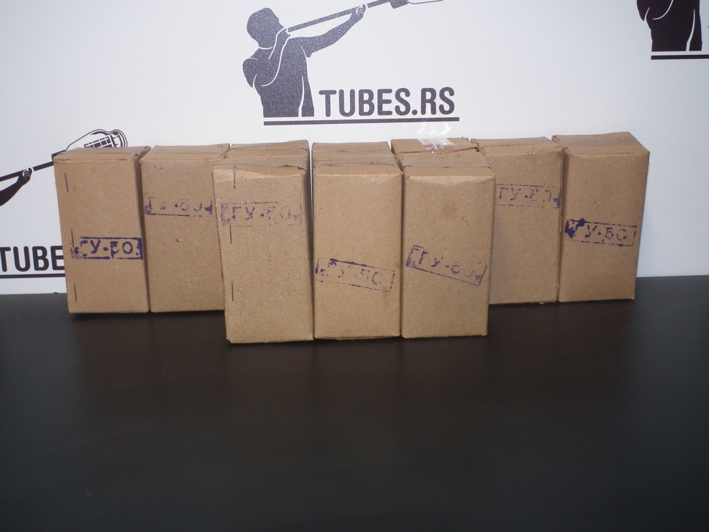 Platinum matched pair (2 tubes) GU50 ( FU50 ) NOS NIB Unopened Soviet Army boxes