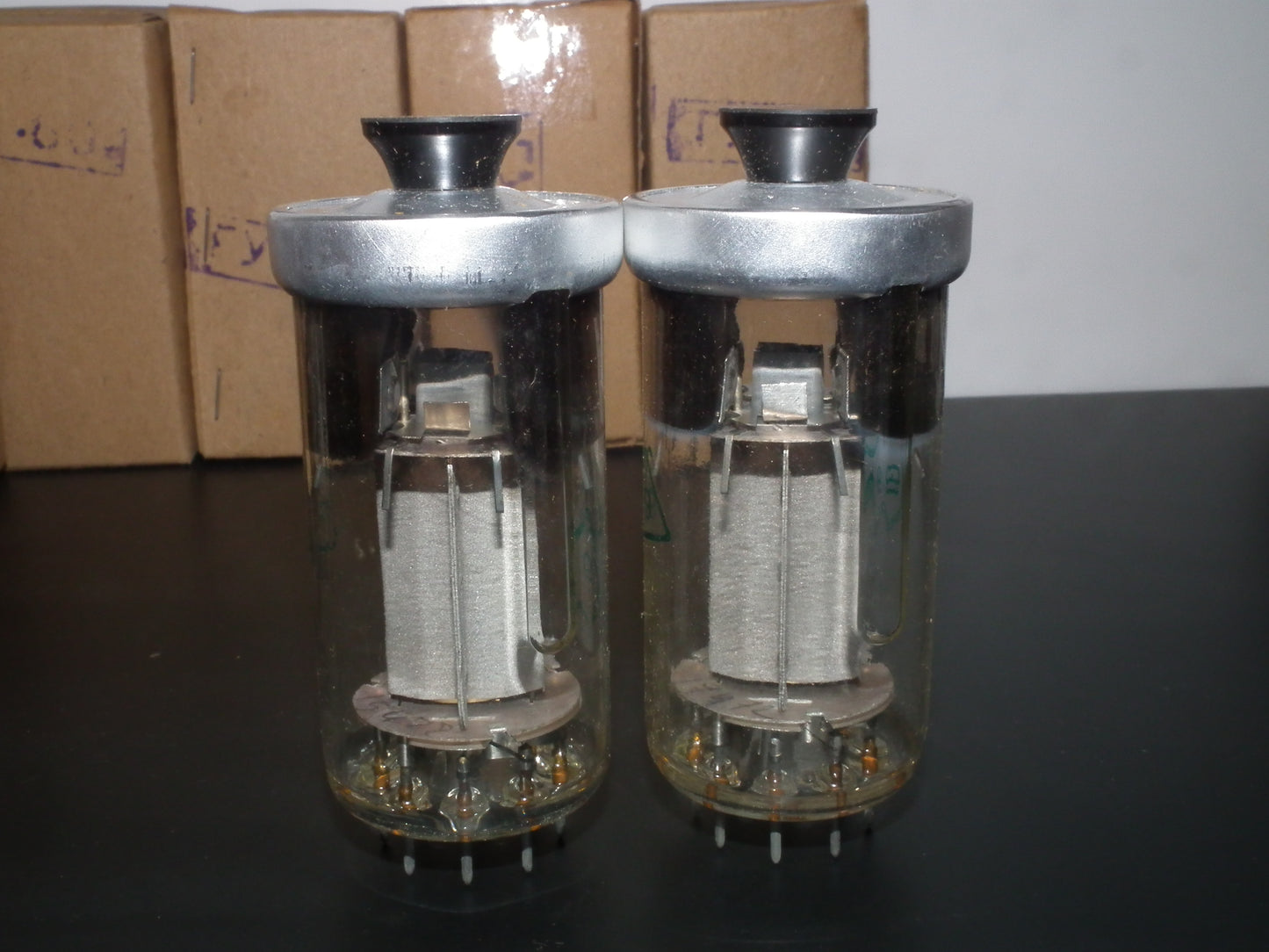 Platinum matched pair (2 tubes) GU50 ( FU50 ) NOS NIB Unopened Soviet Army boxes