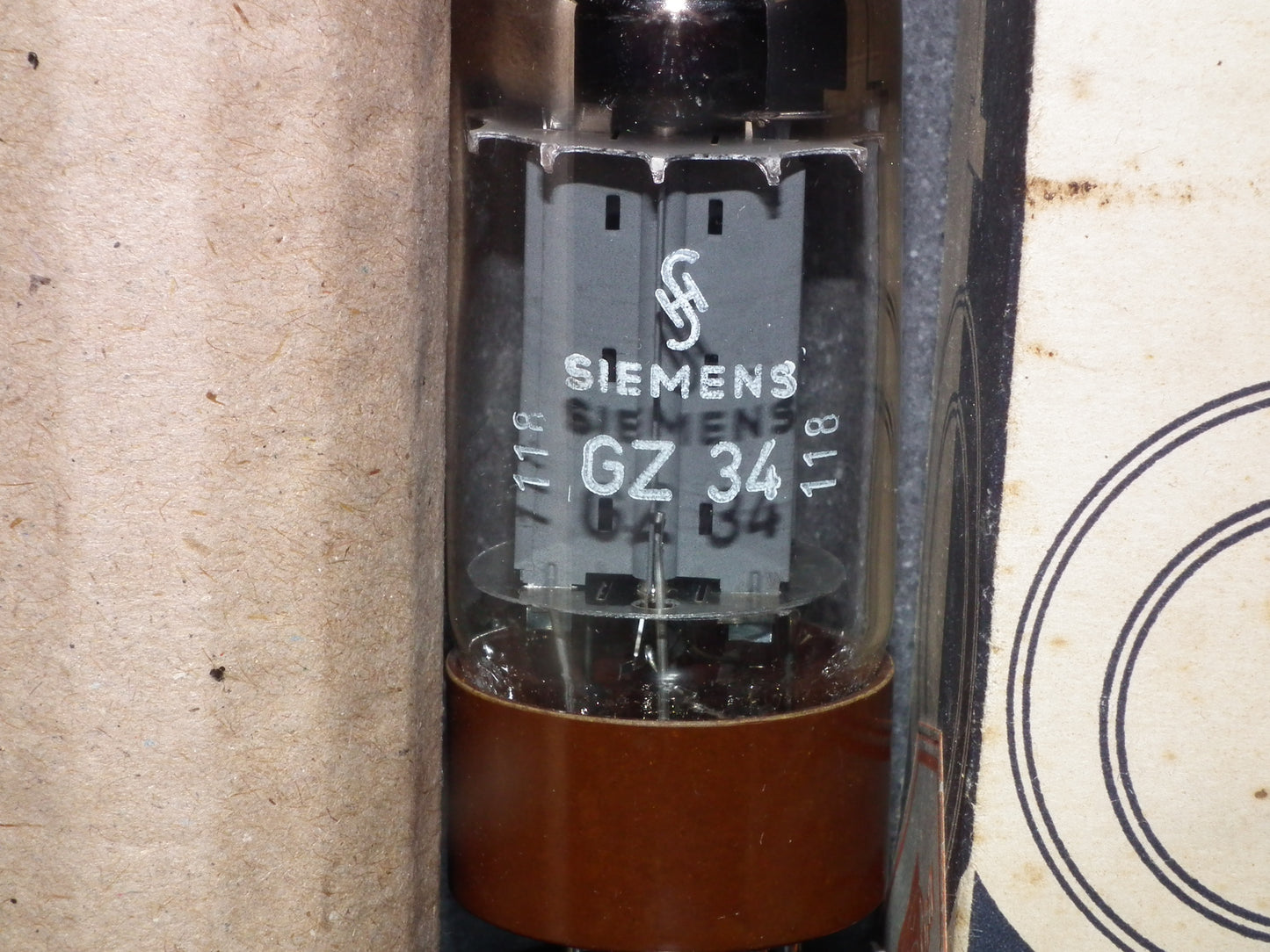 GZ34 Philips Mazda Brussels 5AR4, DD Getter f33 LOF Brown Base Klangfilm