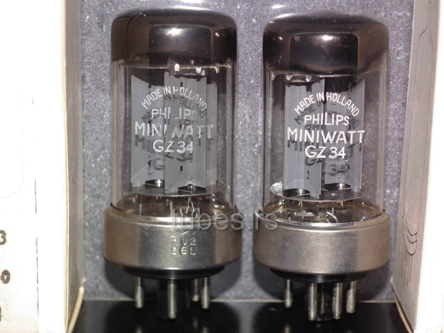 GZ34 Philips 5AR4 rectifier RARE Metal Base DD Getter NOS NIB
