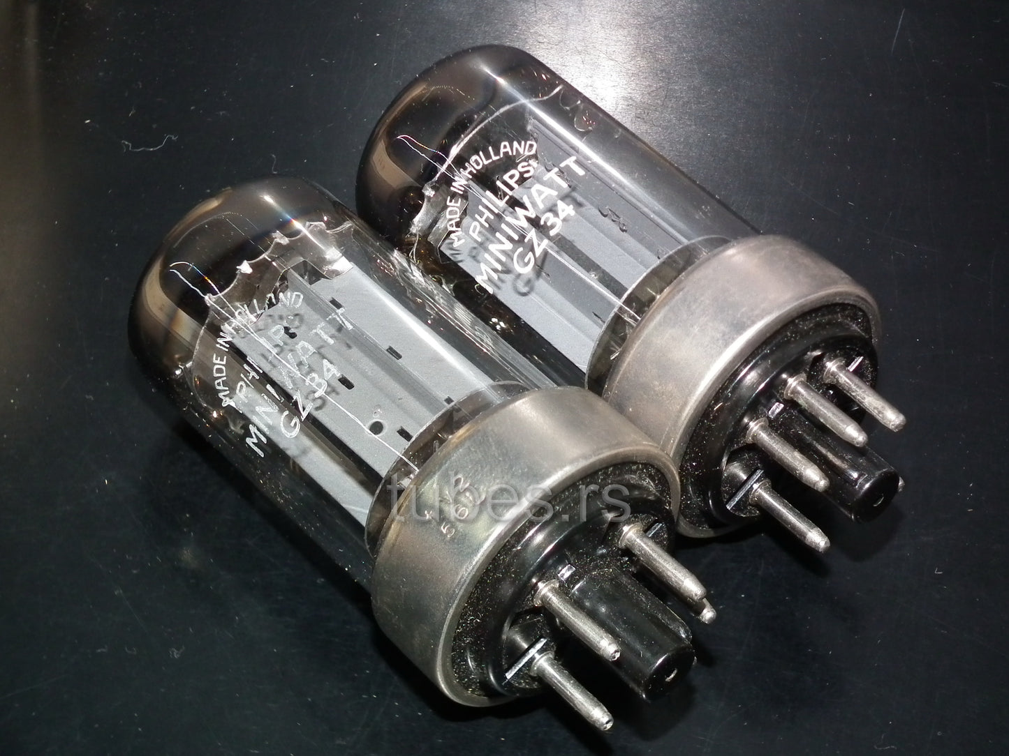 GZ34 Philips 5AR4 rectifier RARE Metal Base DD Getter NOS NIB