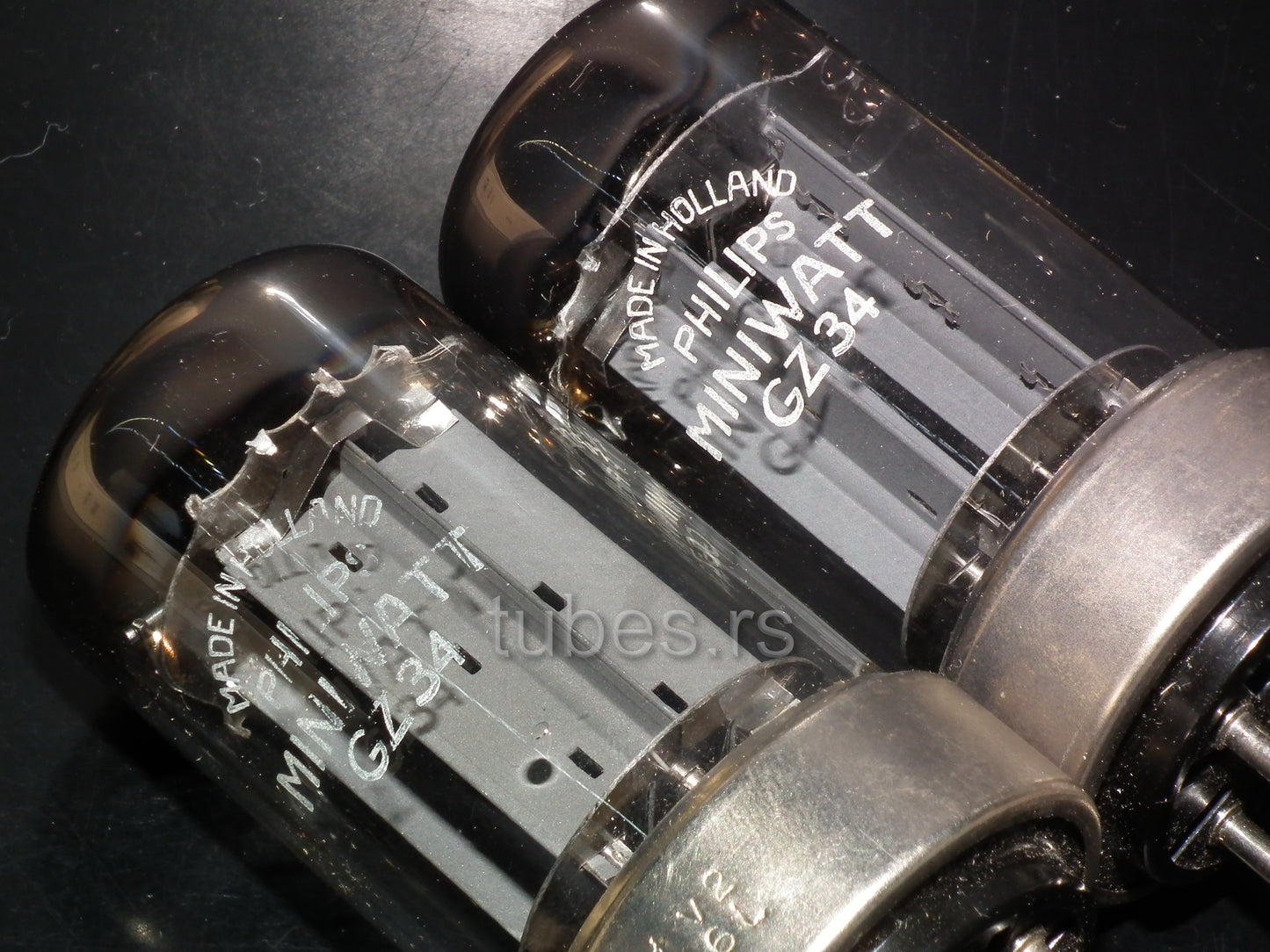 GZ34 Philips 5AR4 rectifier RARE Metal Base DD Getter NOS NIB
