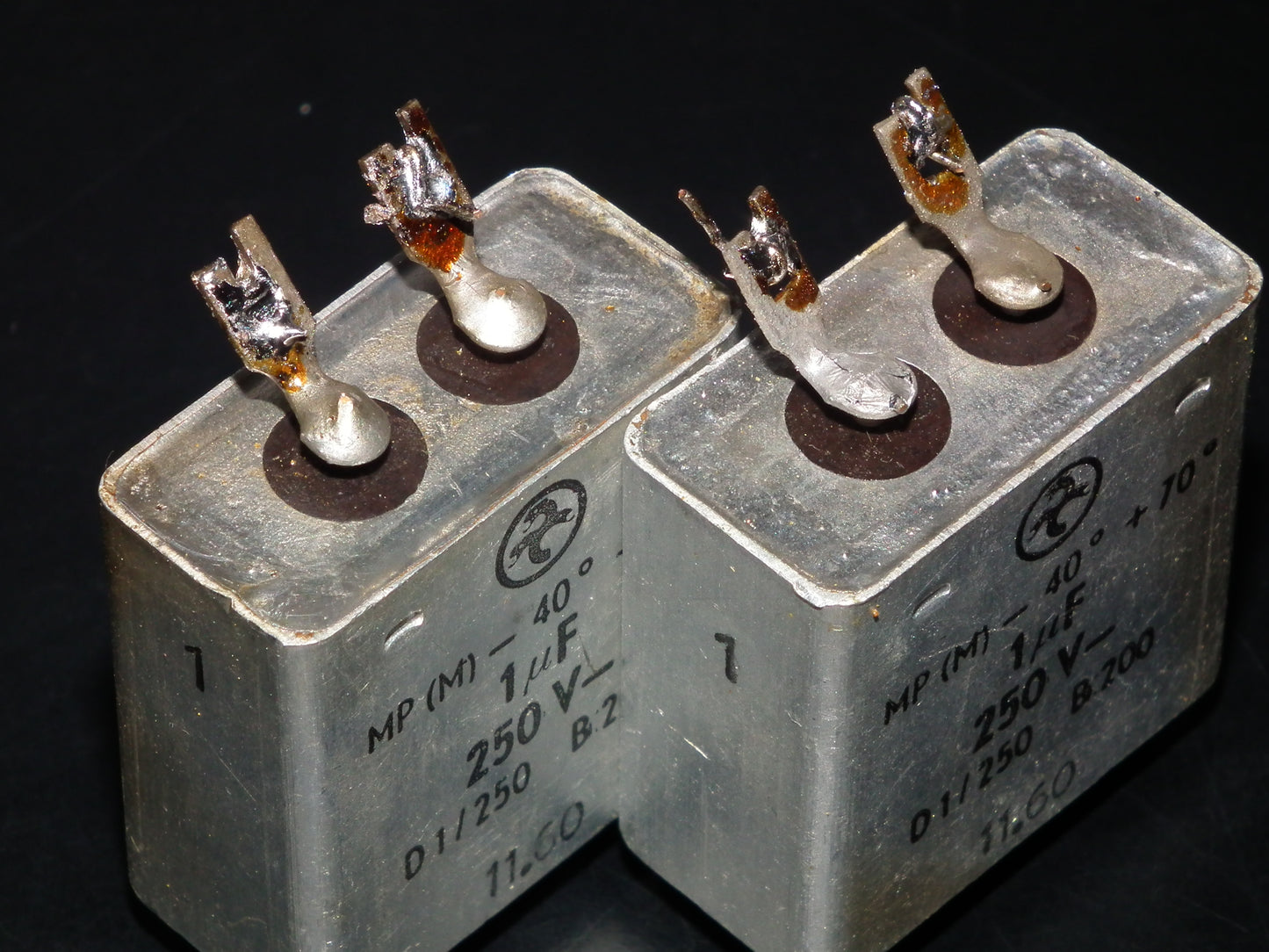 Hydra AEG Berlin PIO capacitors 1uF 250V Audio coupling two pcs (2)