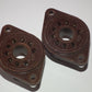 TWO VINTAGE NOS MAGNOVAL Vacuum Tube BAKELITE Sockets Valve Base PL519 40KG6