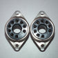 TWO VINTAGE NOS MAGNOVAL Black BAKELITE Sockets Valve Base PL519 40KG6 EL519