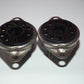 TWO VINTAGE NOS MAGNOVAL Black BAKELITE Sockets Valve Base PL519 40KG6 EL519