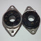 TWO VINTAGE NOS MAGNOVAL Black BAKELITE Sockets Valve Base PL519 40KG6 EL519