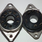 TWO VINTAGE NOS MAGNOVAL Black BAKELITE Sockets Valve Base PL519 40KG6 EL519