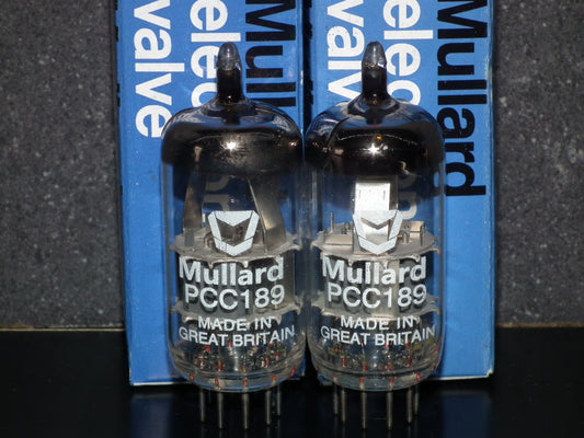 Platinum matched pair PCC189 7ES8 Mullard very quiet ECC88 6DJ8 6922 sub