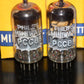 PCC88 Philips 7DJ8 Platinum Matched Pair Dual Stage Getter Gray Shield 1963