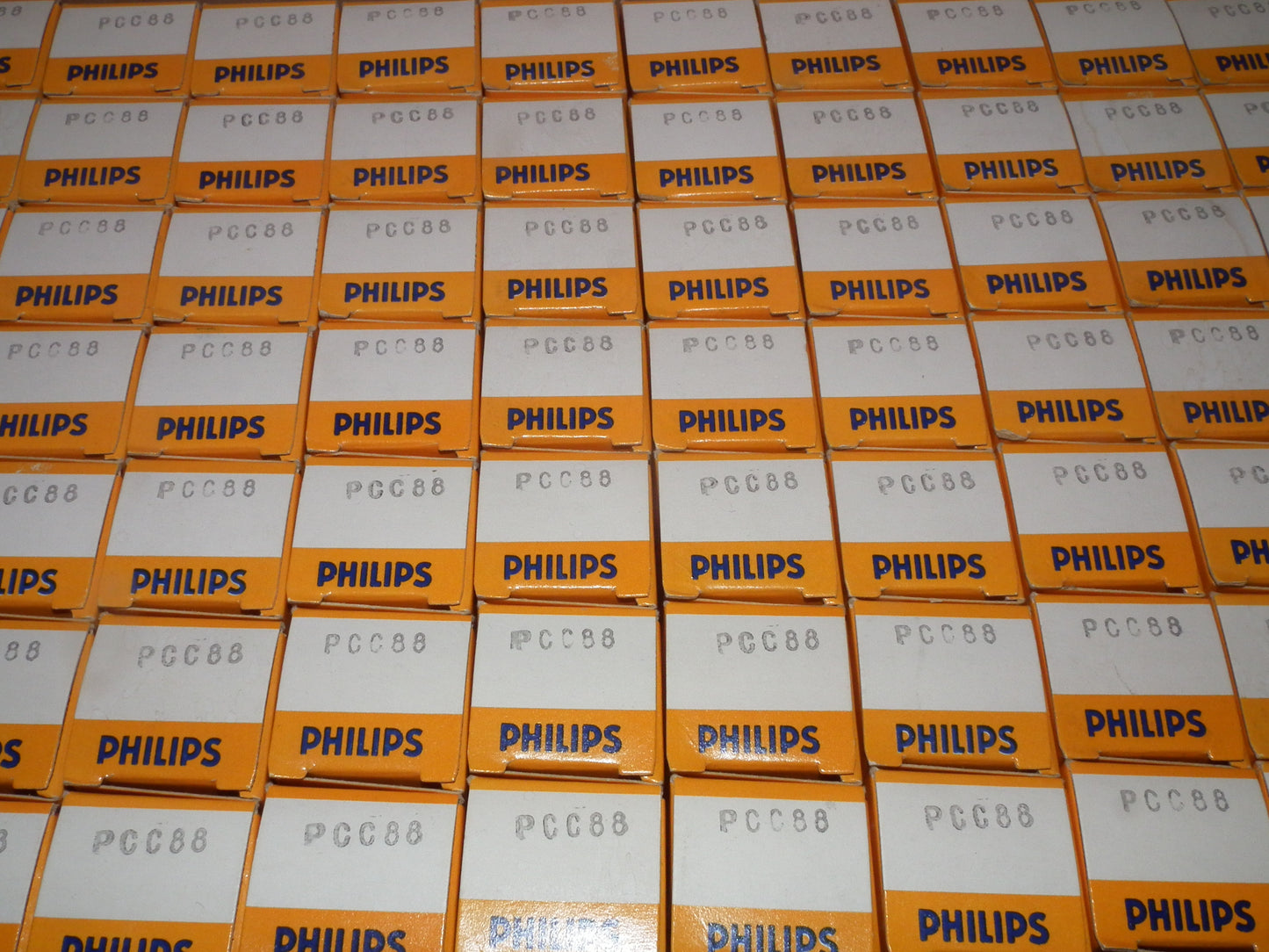 PCC88 Philips 7DJ8 Platinum Matched Pair NOS NIB RARE Made in 60s ECC88 Sub EI