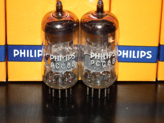 PCC88 Philips 7DJ8 Platinum Matched Pair NOS NIB RARE Made in 60s ECC88 Sub EI