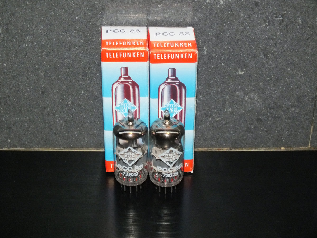 PCC88 Telefunken 7DJ8 NOS NIB Platinum Matched pair ECC88 6DJ8 E88CC sub
