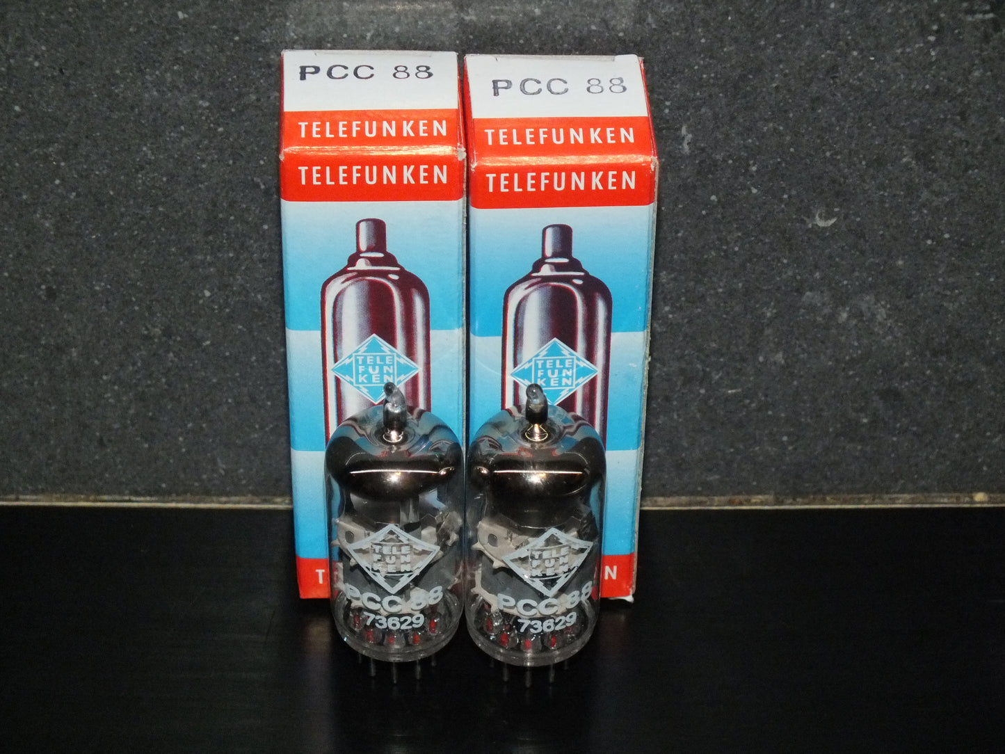 PCC88 Telefunken 7DJ8 NOS NIB Platinum Matched pair ECC88 6DJ8 E88CC sub