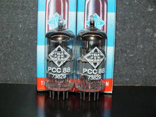 PCC88 Telefunken 7DJ8 NOS NIB Platinum Matched pair ECC88 6DJ8 E88CC sub