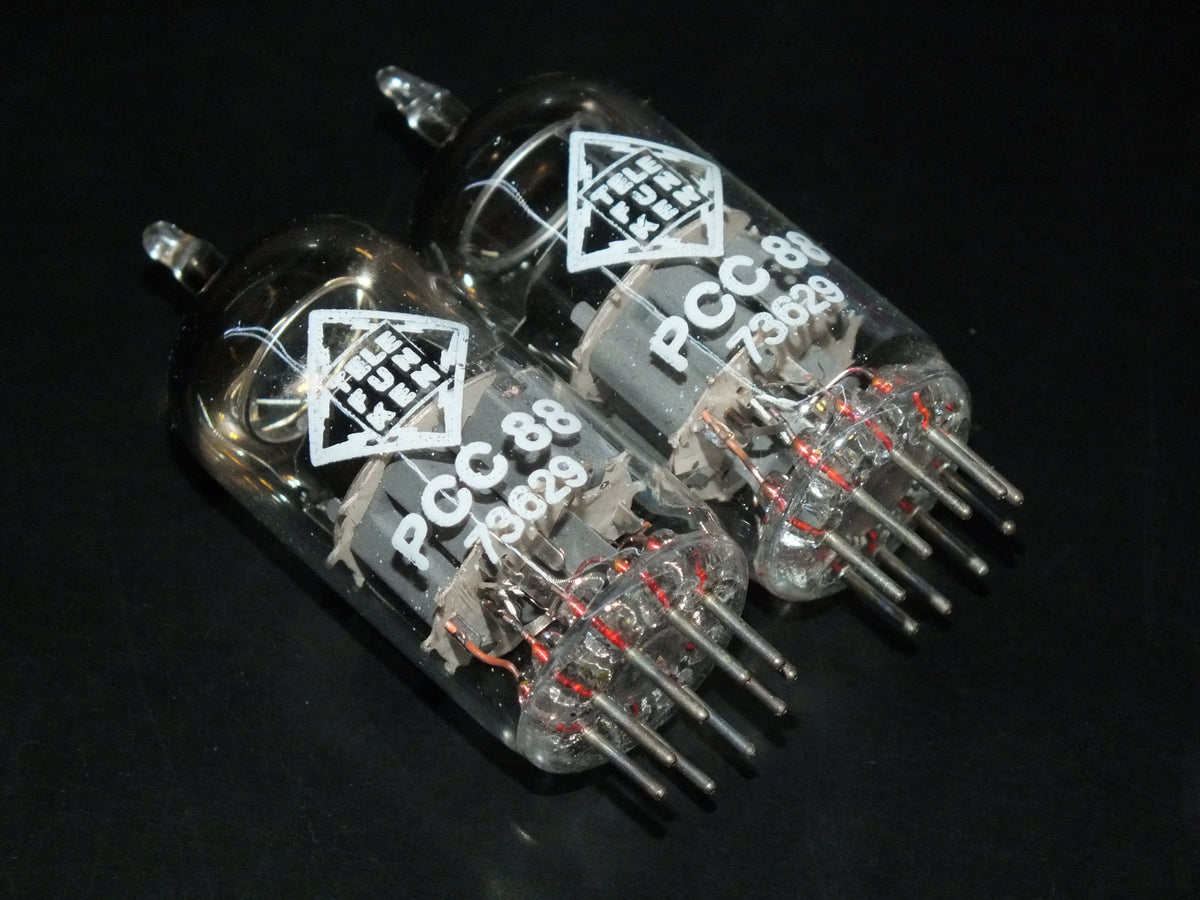 PCC88 Telefunken 7DJ8 NOS NIB Platinum Matched pair ECC88 6DJ8 E88CC sub