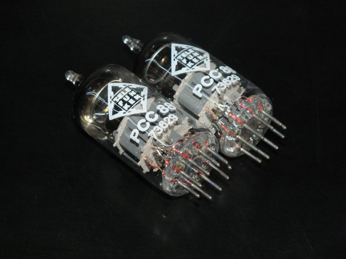 PCC88 Telefunken 7DJ8 NOS NIB Platinum Matched pair ECC88 6DJ8 E88CC sub