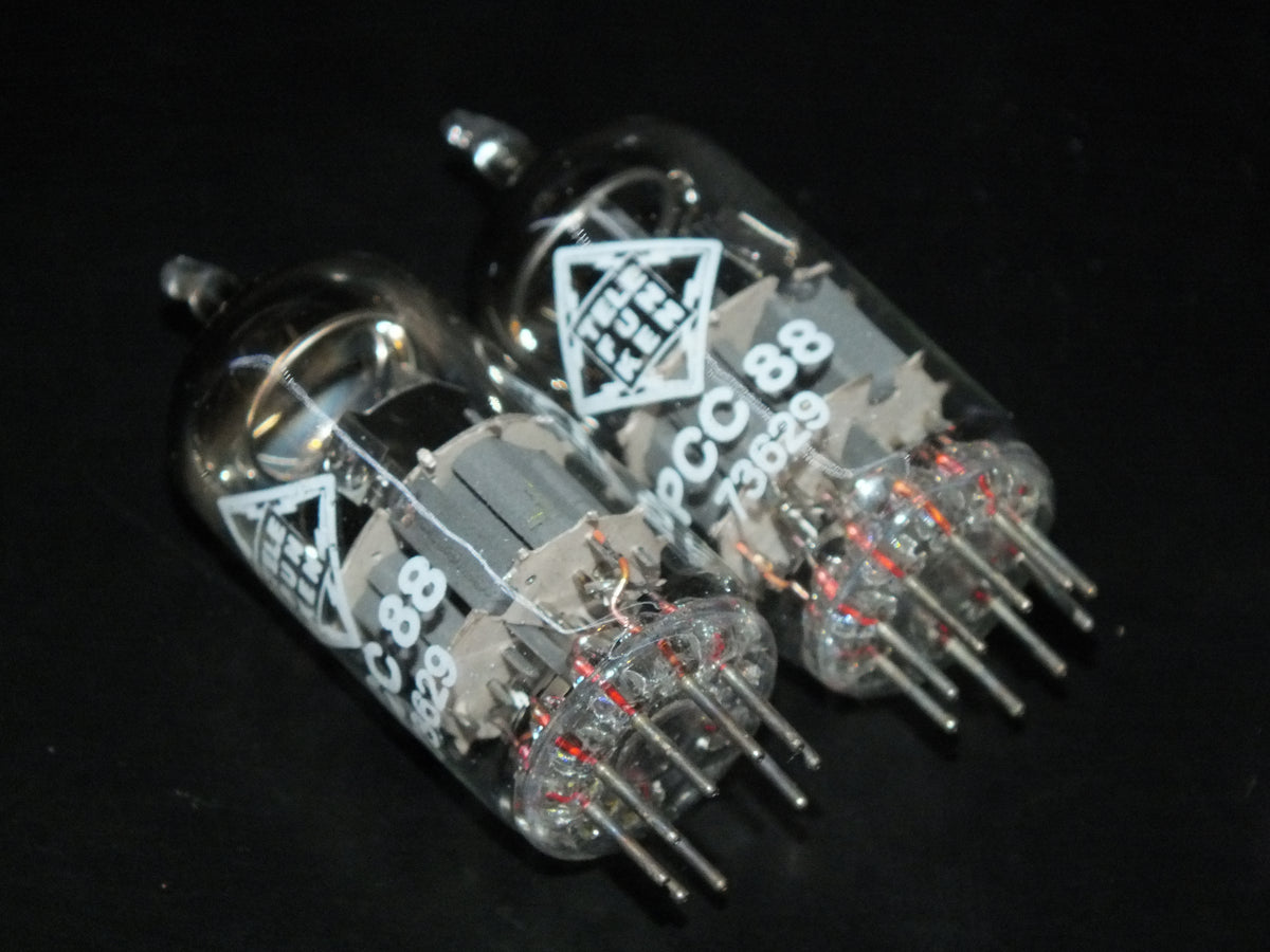 PCC88 Telefunken 7DJ8 NOS NIB Platinum Matched pair ECC88 6DJ8 E88CC sub