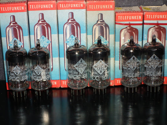Platinum Matched Pair PCC88 Telefunken 7DJ8 Siemens Munich