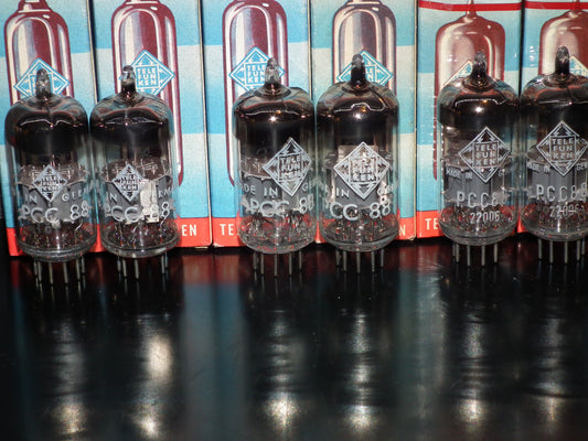 PCC88 Telefunken 7DJ8 NOS NIB Matched Pair Siemens Munich