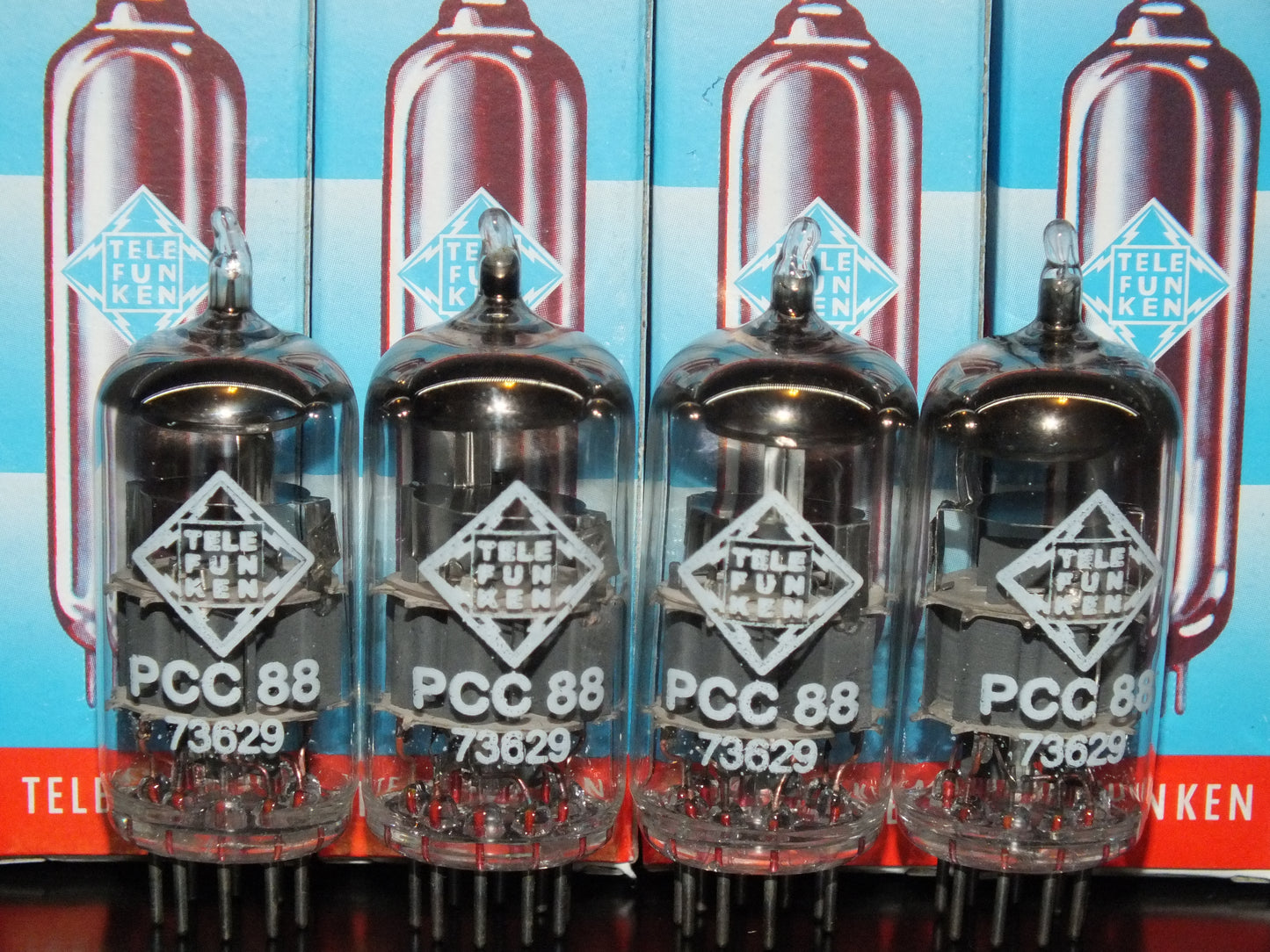 PCC88 Telefunken 7DJ8 NOS NIB Platinum Matched quad ECC88 6DJ8 E88CC sub