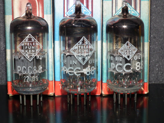 PCC88 Telefunken 7DJ8 NOS NIB balanced sections, low noise, Siemens Munich
