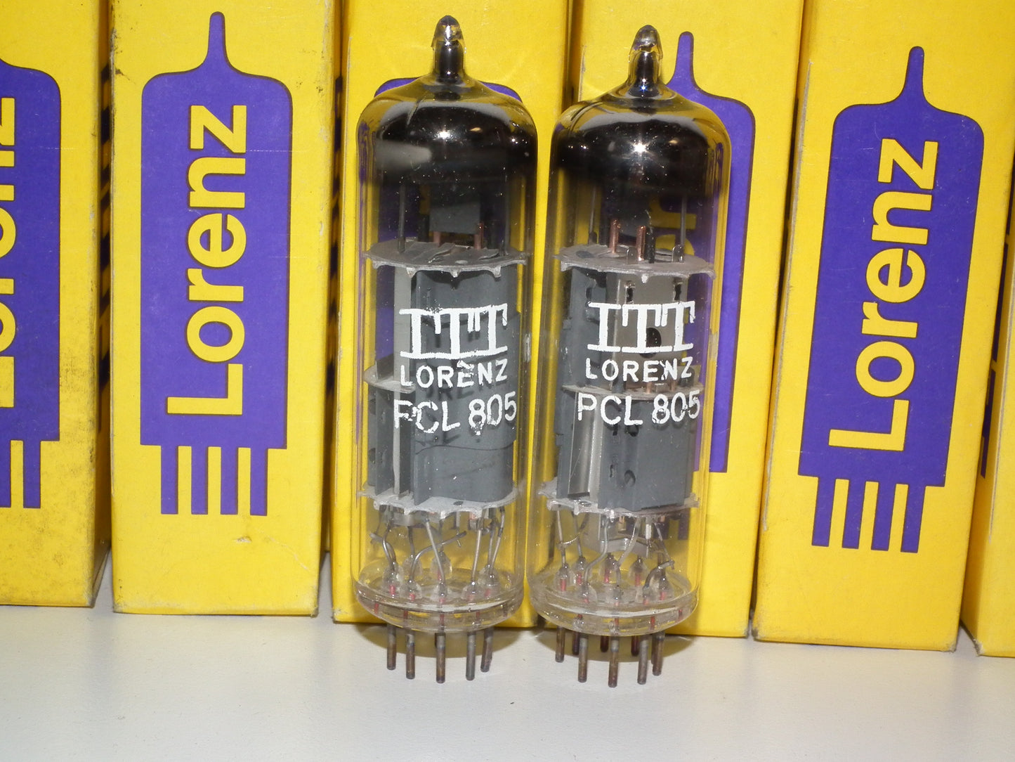 Platinum Matched Pair (2 tubes) PCL805 ITT Lorenz West Germany