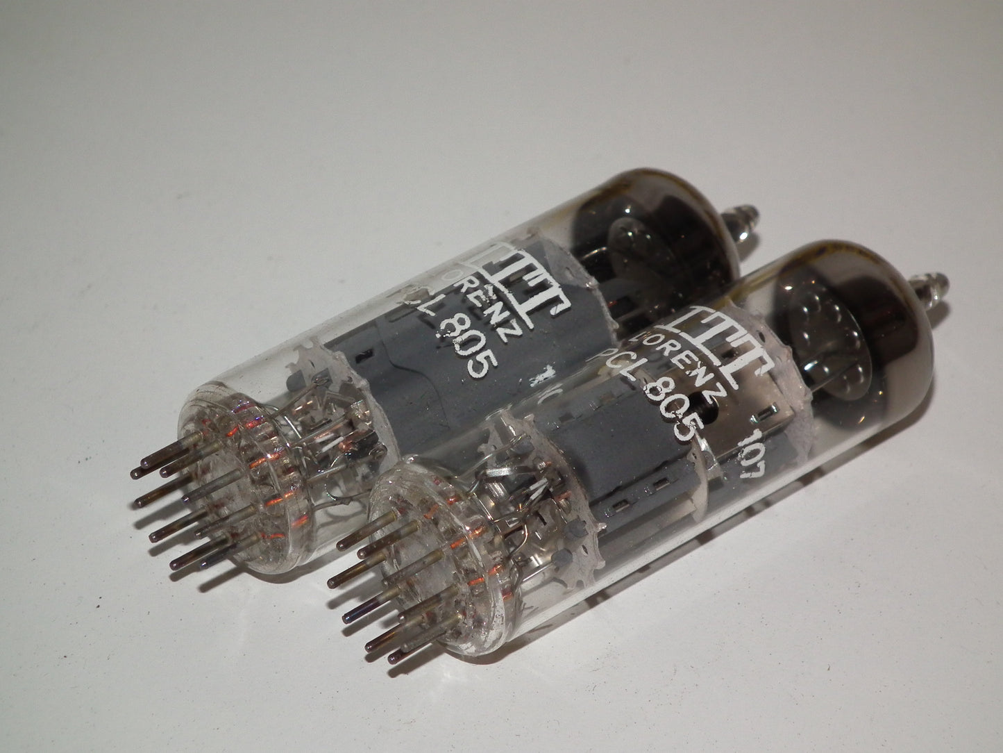 Platinum Matched Pair (2 tubes) PCL805 ITT Lorenz West Germany