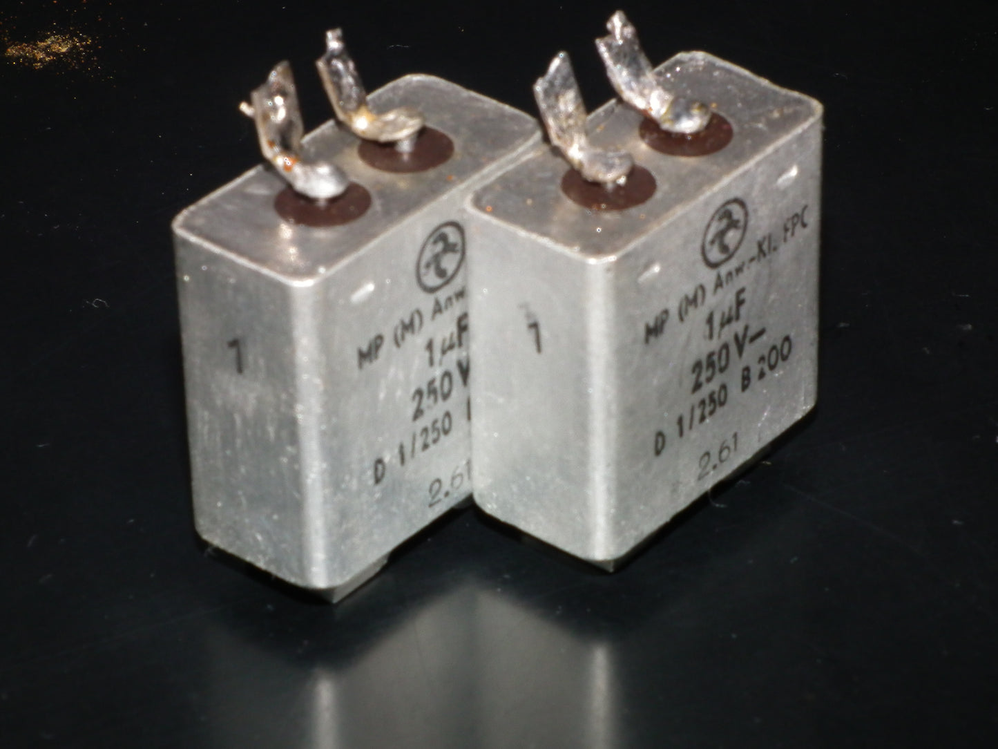 Hydra AEG Berlin PIO capacitors 1uF 250V Audio coupling two pcs (2)