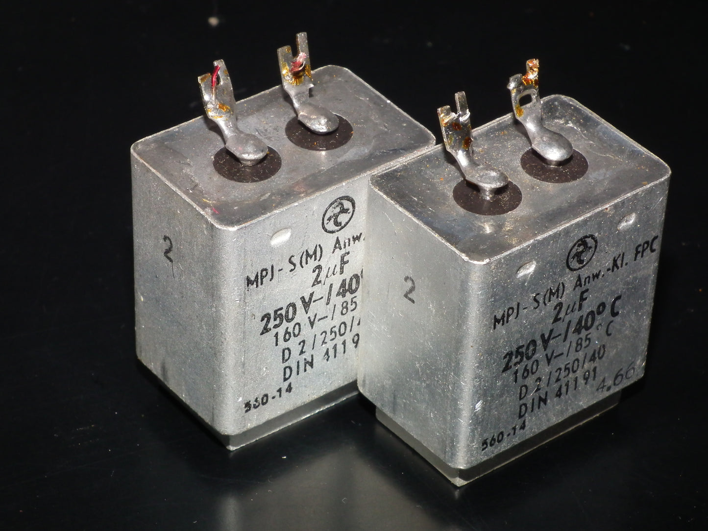 Hydra AEG Berlin PIO capacitors 2uF 250V Audio coupling two pcs (2)