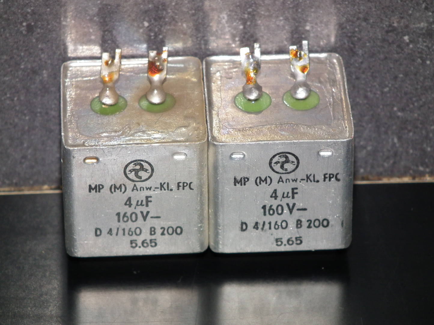 Hydra AEG Berlin PIO capacitors 4uF 160V Audio coupling two pcs (2) 60s