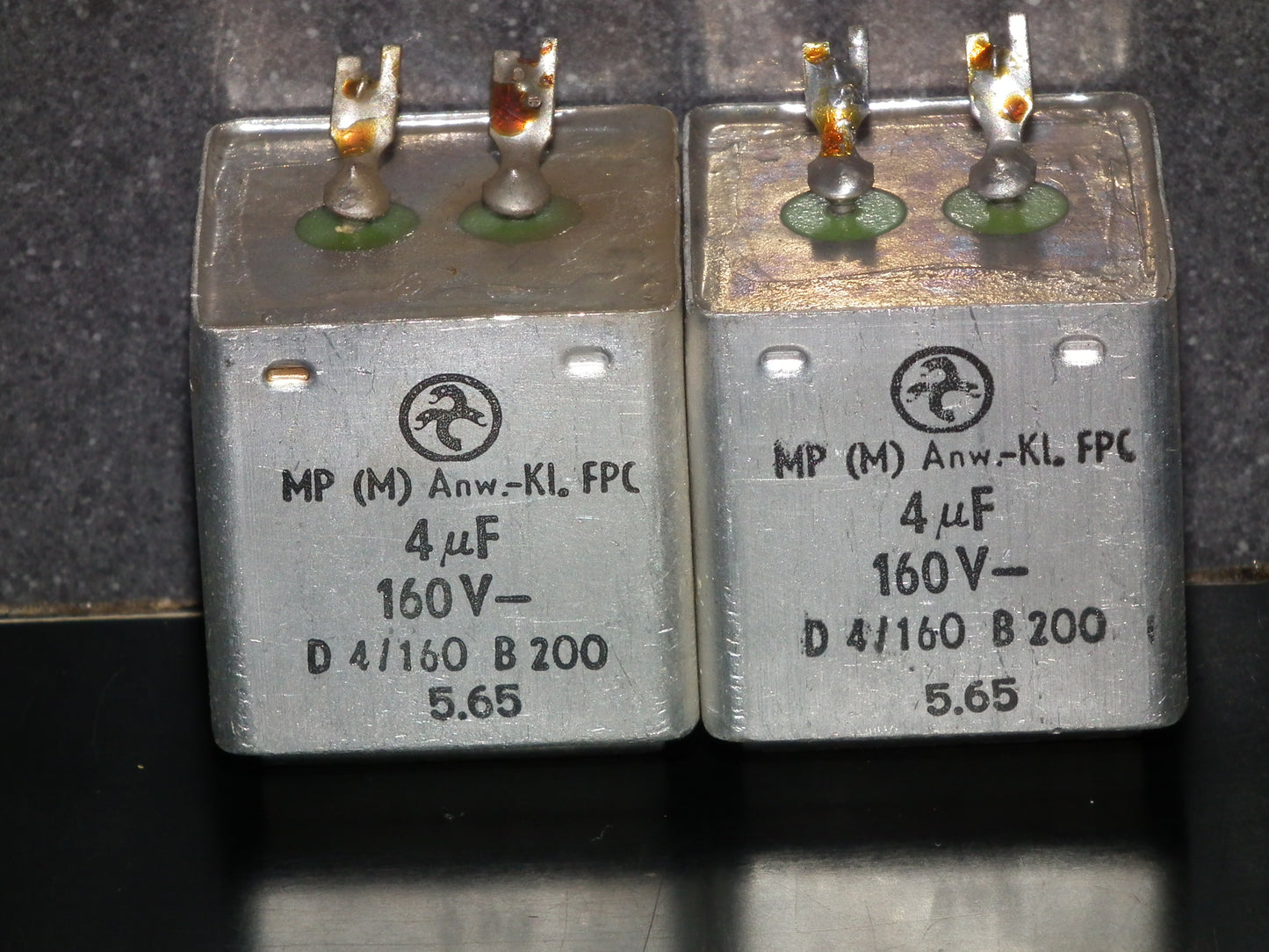 Hydra AEG Berlin PIO capacitors 4uF 160V Audio coupling two pcs (2) 60s