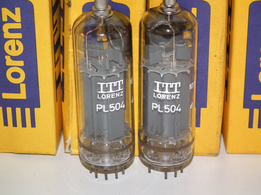 Matched Pair PL504 ITT Philips Holland Heerlen RARE Top Side Getter