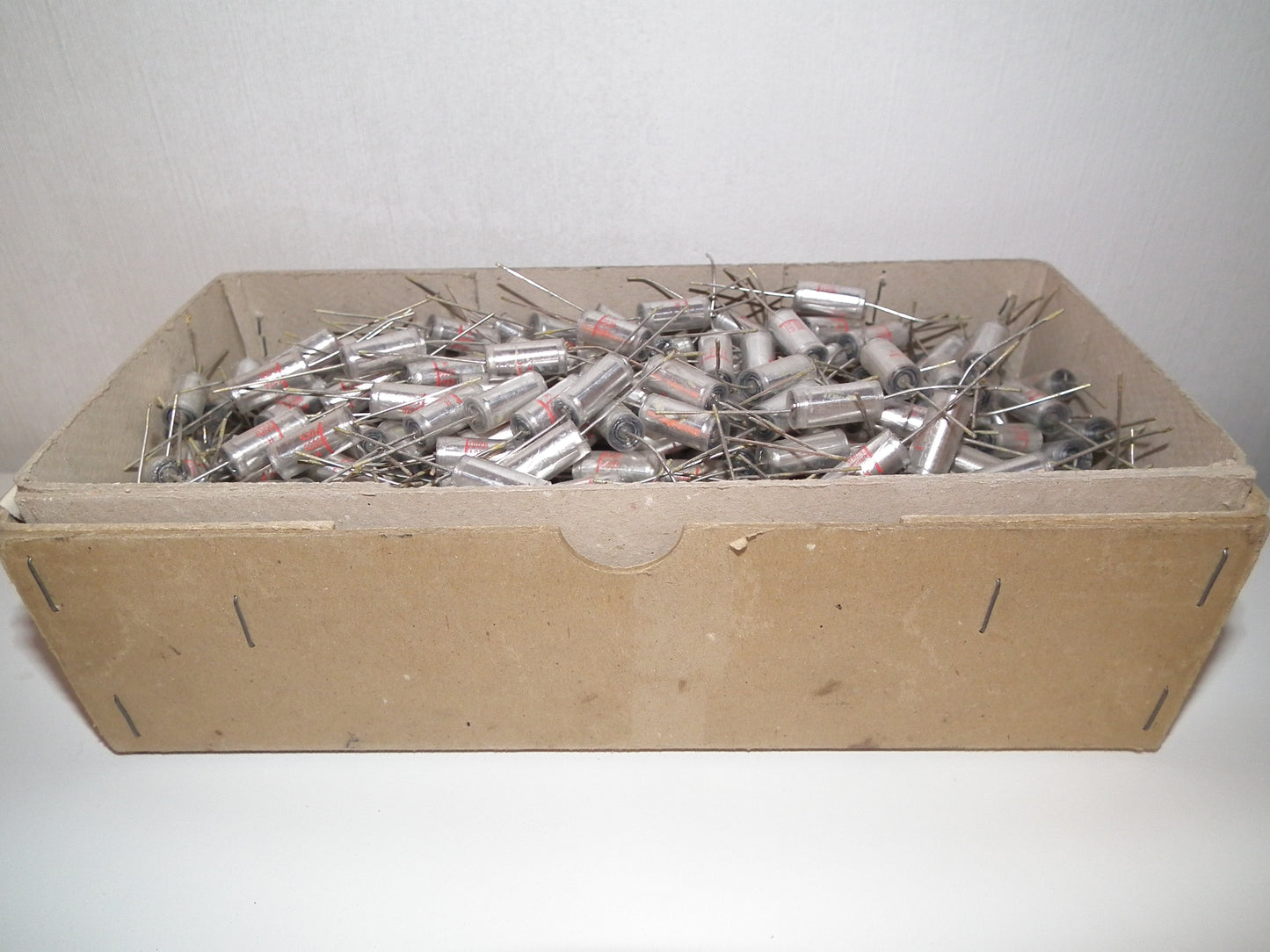 Two vintage NOS Polystyrene Capacitors 8200pFd / 630V Hi End Caps